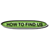 Green button with the word 'How To Find Us'