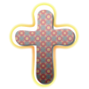 Glowing cross with cloth pattern inside