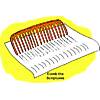 This is a drawing of a big comb going over a page of the bible. Below are the words, &quot;Comb the Scriptures.&quot; It is an illustration to encourage in depth bible study.