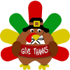 Turkey holding sign &quot;Give Thanks&quot;