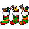 Christmas stockings full of toys