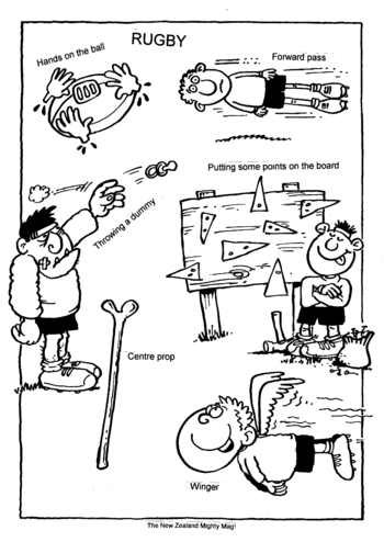 Sunday School Activity Sheet: Rugby jokes