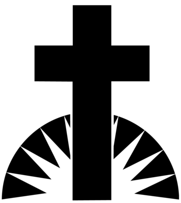Black and White Sunrise Cross