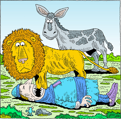 Lion Prophet and Donkey