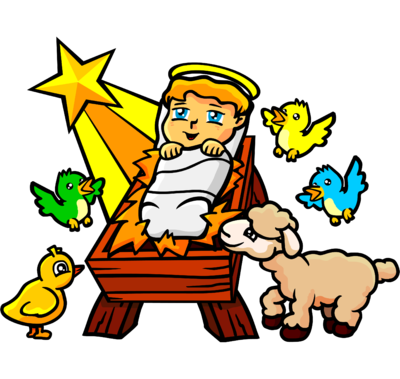 Baby Jesus with Birds and Lamb