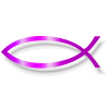 Shiny purple Christian fish