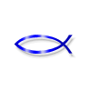 Blue Christian Fish | Christian Fish Clip Art