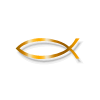 Orange Christian Fish | Christian Fish Clip Art