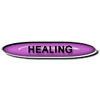 Purple button with the word 'Healing'