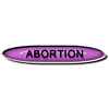 Purple button with the word 'Abortion'