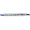 Blue button with the word 'Homosexuality'