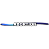 Blue button with the word 'Abortion'