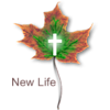 Fall Leaf with Cross Image