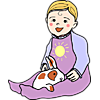 Baby and Bunny | Baby Clip Art