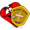 Heart with shield