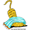 This is a drawing of a cute cat hiding under a blanket. You cannot hide from God!