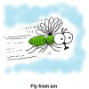 House Fly Flying - Fly from sin