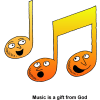 Singing Music Notes - Music is a gift from God