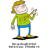 Stir you Your Gift From God | 2 Timothy Clip Art