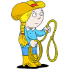 Cow girl with lasso