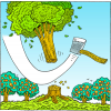 Every tree which does not bear good fruit will be cut down | Matthew Clip Art