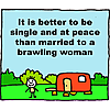 It is better to be single and at peace than married to a brawling woman