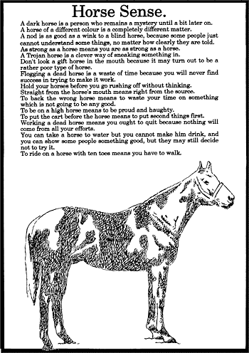 Sunday School Activity Sheet: Horse sense