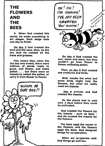 Sunday School Activity Sheet: The flowers and the bees