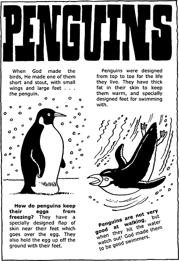 Sunday School Activity Sheet: Penguins ( 1 of 2 )