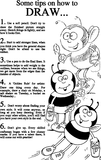 Sunday School Activity Sheet: Some tips on how to DRAW...