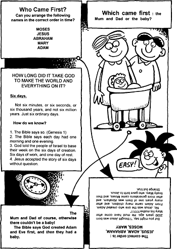 Sunday School Activity Sheet: Who Came First?