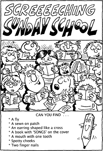 Sunday School Activity Sheet: Screeeeching Sunday School