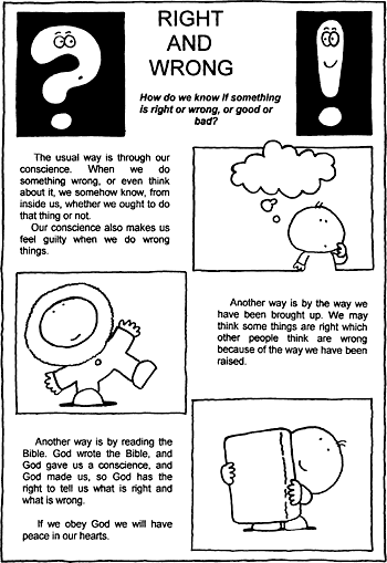 Sunday School Activity Sheet: Right and wrong
