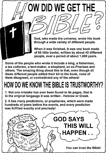 Sunday School Activity Sheet: How did we get the Bible?