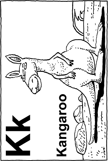 Sunday School Activity Sheet: K - Kangaroo