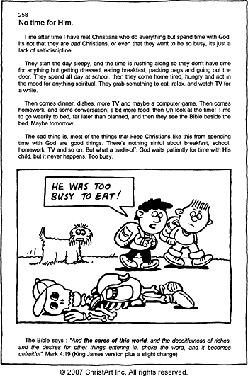 Sunday School Activity Sheet: 258 - No time for Him