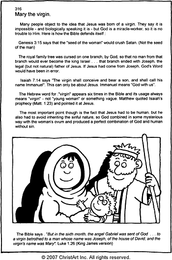 Sunday School Activity Sheet: 316 - Mary the virgin