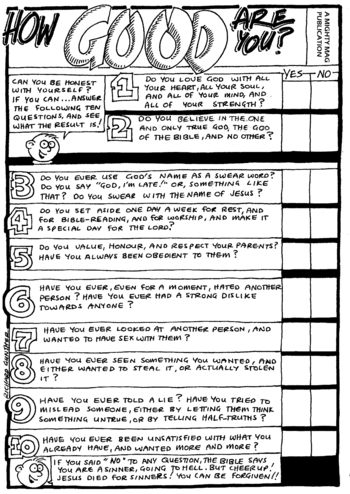 Sunday School Activity Sheet: How Good Are You?