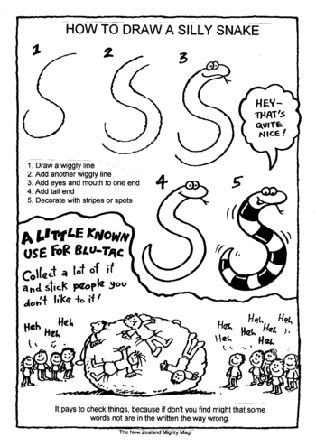 Sunday School Activity Sheet: Draw a Snake