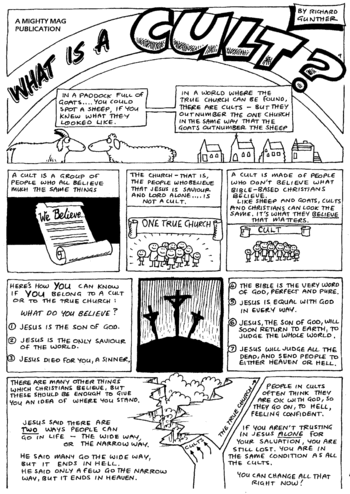 Sunday School Activity Sheet: What is a Cult