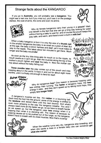 Sunday School Activity Sheet: MMag 125 Kangaroos