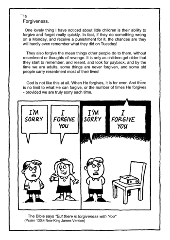 Sunday School Activity Sheet: 015 - Forgiveness