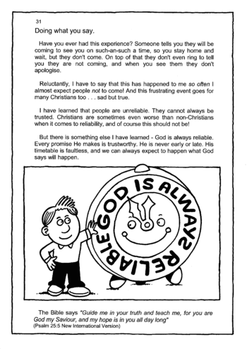 Sunday School Activity Sheet: 031 - Doing What You Say.