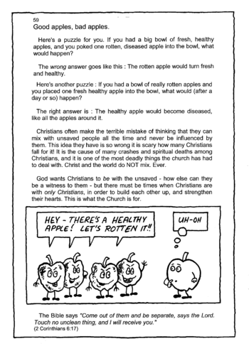 Sunday School Activity Sheet: 059 - Good Apples, Bad Apples