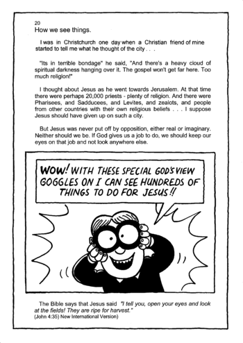 Sunday School Activity Sheet: 020 - How we see things