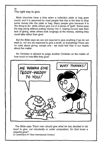 Sunday School Activity Sheet: 038 - The Right Way to Give
