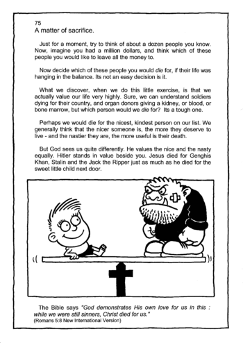 Sunday School Activity Sheet: 075 - A Matter of Sacrifice