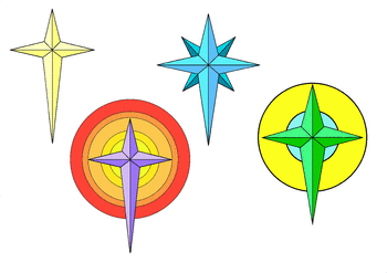 Sunday School Activity Sheet: Stars - 03 - colored