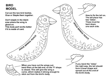 Sunday School Activity Sheet: Bird Model ( 1 of 2 )
