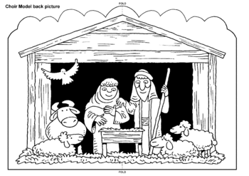 Sunday School Activity Sheet: Caroling Craft - back